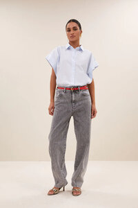 Pixie chambray blouse light blue 