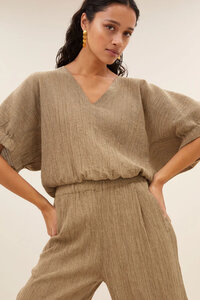 by-bar mabel lurex blouse gold