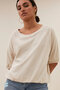 by-bar neva slub top almond 